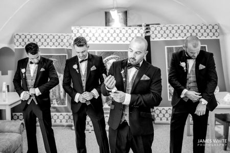 Adam And His Guys In Their Wedding Suits