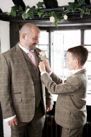 Ben And His Boy In Tweed Wedding Suit