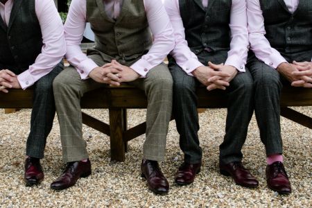 Groom And Groomsmen In Purchase Suits