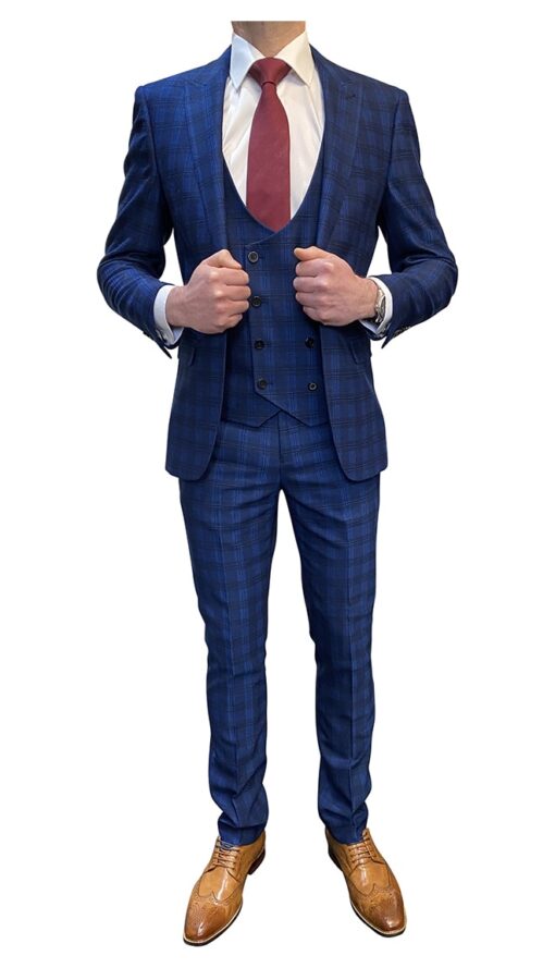 Skopes Felix Blue Check Suit