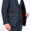Marc Darcy: Eton Blue Check Tweed Blazer