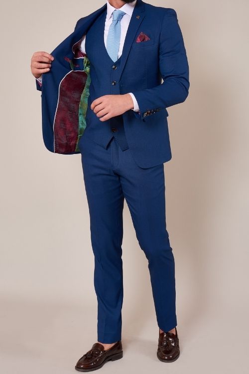 Marc Darcy Danny Royal Blue 3 Piece Suit