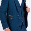 Marc Darcy: Dion Blue Tweed Check Blazer