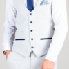 Marc Darcy - Bromley Stone Check Three Piece Suit