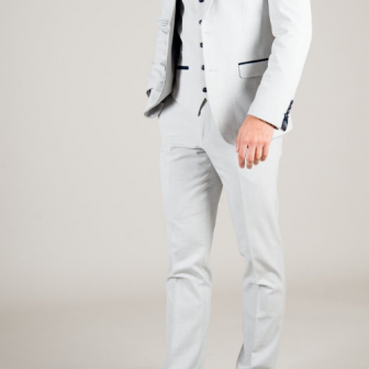 Marc Darcy - Bromley Stone Check Three Piece Suit