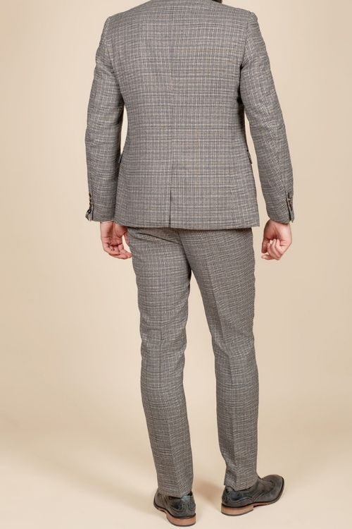 Marc Darcy – Hardwick Blue and Tan Check Tweed 3 Piece Suit