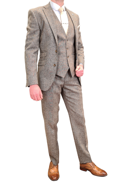 Brown Tweed Three Piece Suit