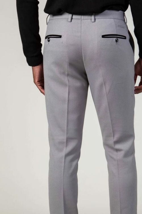 Mens Skinny Crushed Velvet Suit Trousers  Boohoo UK