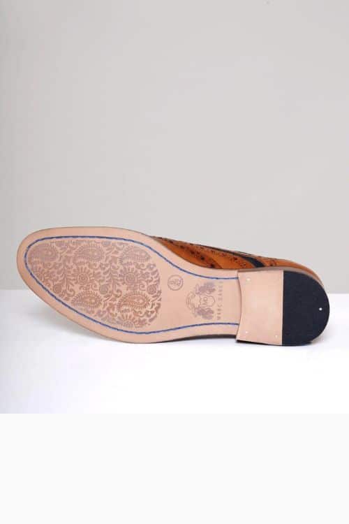 Marc Darcy - Murray Tan and Blue Suede Leather Shoe