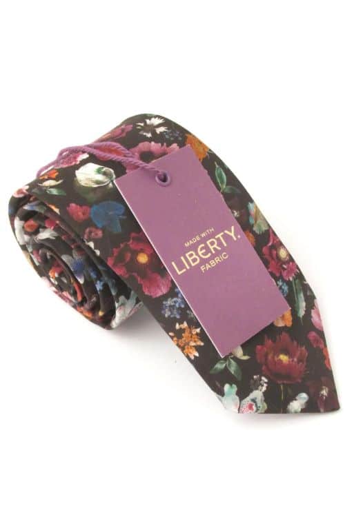 Floral Edit Mulberry Cotton Tie Made with Liberty Fabric