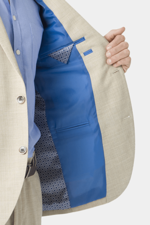 Constable Beige Crease Resistant Linen Mix 3 Piece Suit