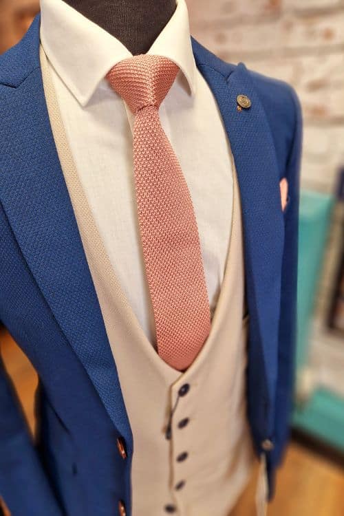 Royal Blue Suit With Stone Waistcoat
