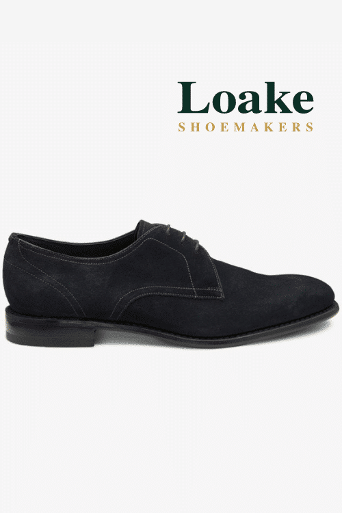 Loake - Atherton Navy Suede Shoe