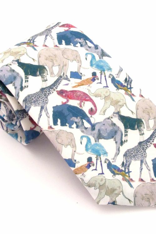 Queue for the Zoo Cotton Tie Made with Liberty Fabric
