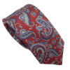 Red & Blue Floral Paisley Red Label Silk Tie by Van Buck