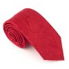 Red Paisley Silk Wedding Tie By Van Buck