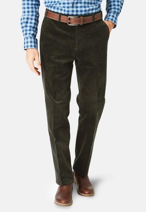 Ellroy Olive Cord Trousers
