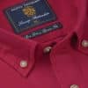 Fuchsia Classic and Tailored Fit Garment Washed Twill Shirt 2