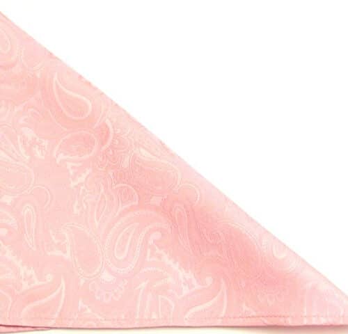 Van Buck Rose Pink Paisley Silk Pocket Square