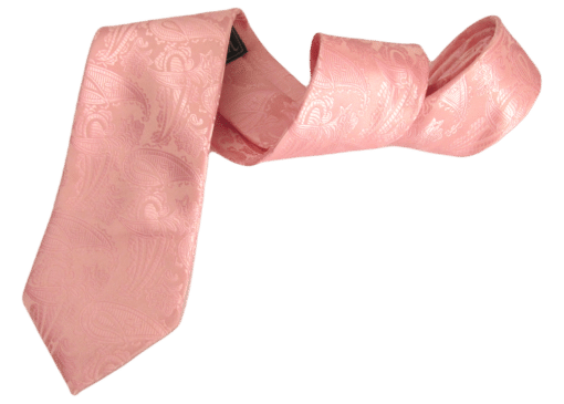 Van Buck Baby Pink Paisley Wedding Tie 2