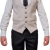 Marc Darcy HM5: Stone Blazer & Waistcoat with Black Trousers