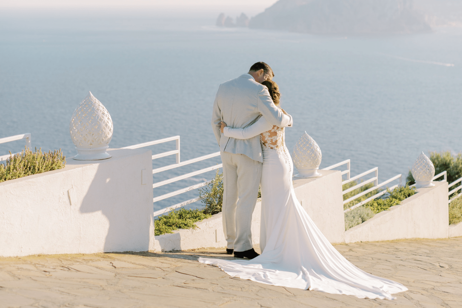 Wedding couple on their wedding day