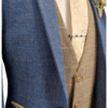 The Marc Darcy Dion Blue Suit with Tan Check Waistcoat