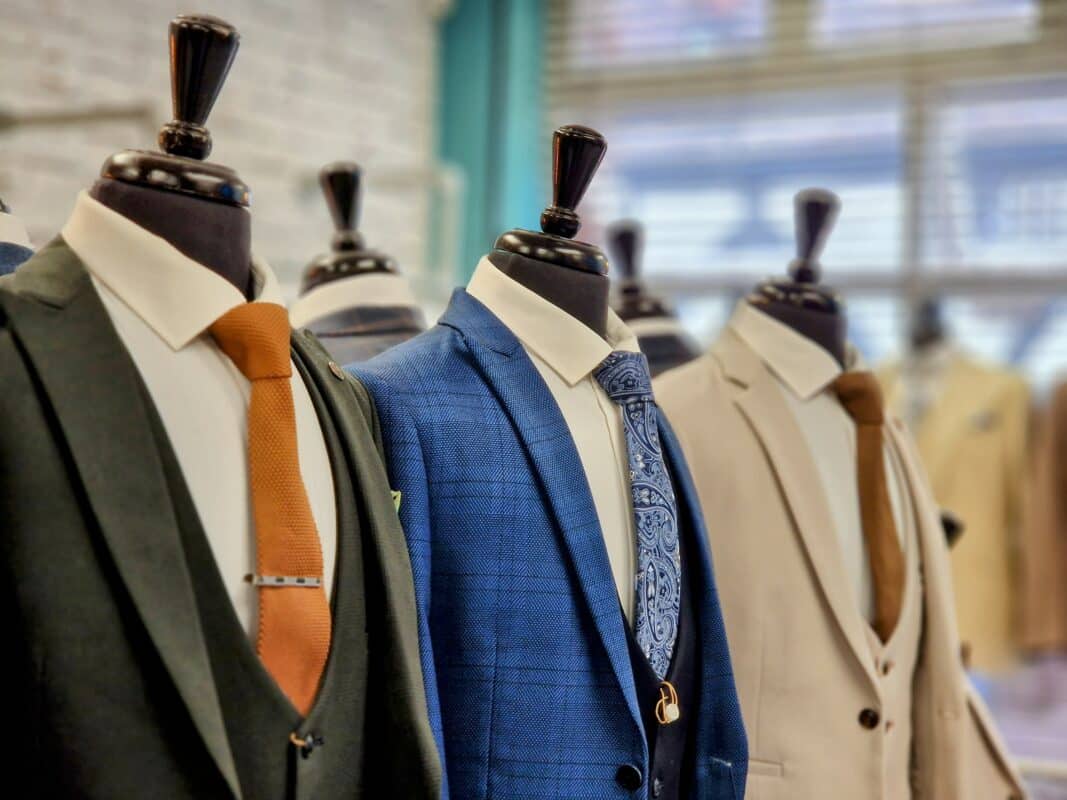 Suits in a suit shop