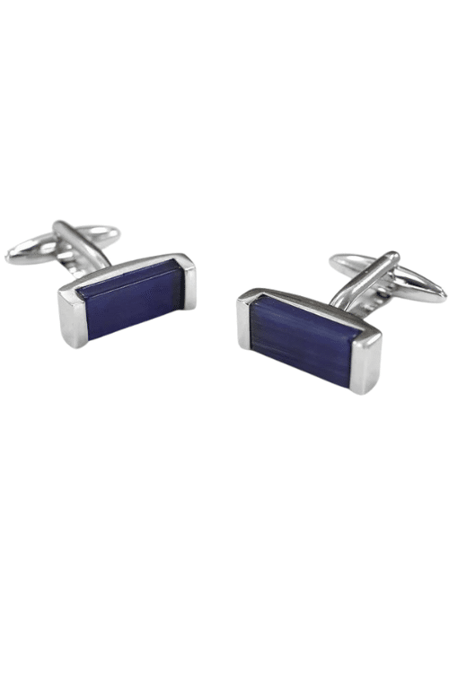 Blue Stone Rectangle Cufflinks