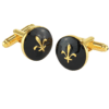 Fleur de Lys Gilt Finish Cufflinks