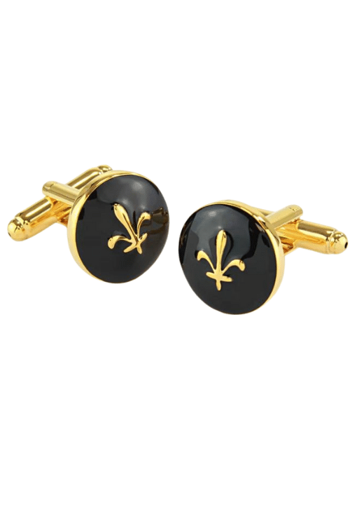 Fleur de Lys Gilt Finish Cufflinks