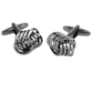 Gunmetal Finish 8 Linked Hoop Cufflinks