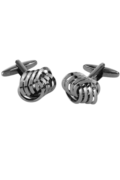 Gunmetal Finish 8 Linked Hoop Cufflinks