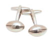 Silver Rugby Ball Cufflinks