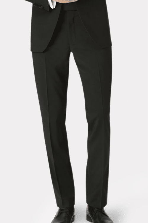 Brook Taverner Tailored Fit Sapphire Black Wool Blend Dinner Suit