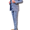 Marc Darcy Kris Sky Tweed Check Three-Piece Suit