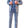 Marc Darcy Kris Sky Tweed Check Three-Piece Suit