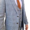 Marc Darcy Kris Silver Tweed Check Three-Piece Suit