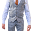 Marc Darcy Kris Silver Tweed Check Three-Piece Suit