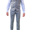 Marc Darcy Kris Silver Tweed Check Three-Piece Suit