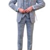 Marc Darcy Kris Silver Tweed Check Three-Piece Suit