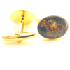 Gold Horse Racing Novelty Cufflinks