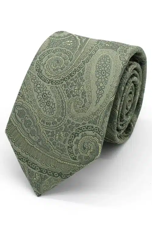 Large Paisley Tie - Sage