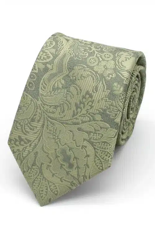 Bold Leaves Tie - Sage