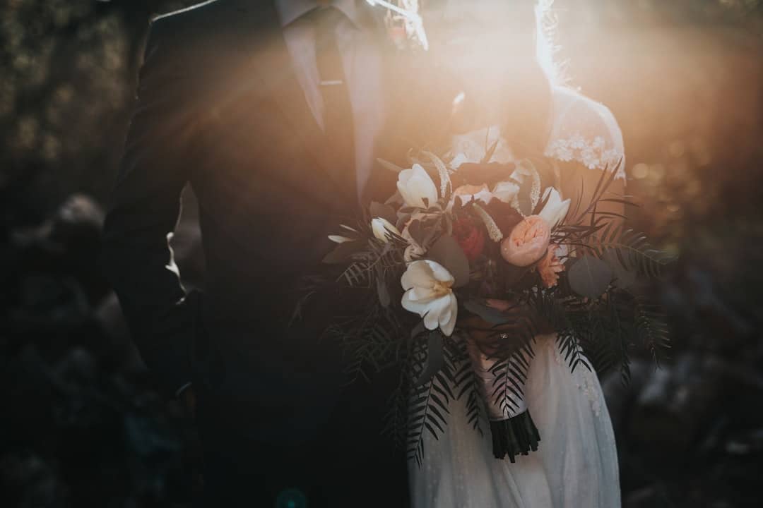 A couples winter wedding