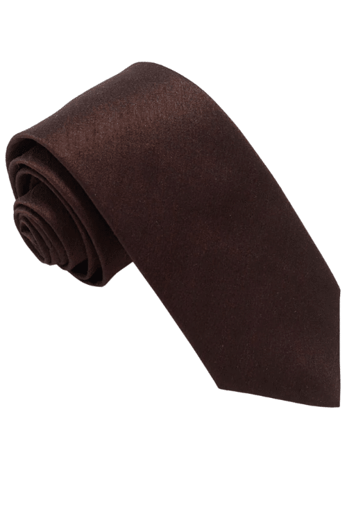 brown textured dupion tie