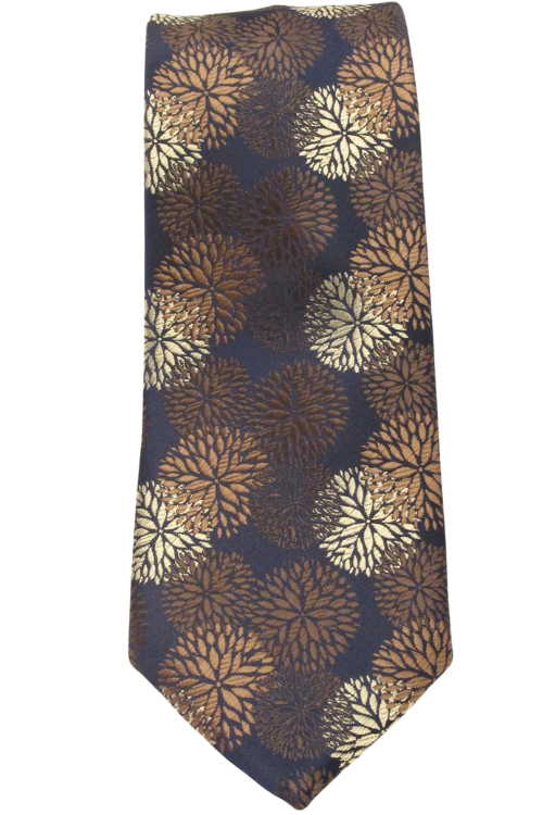 Brown Geometric Patterned Tie