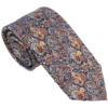 Navy & Brown Paisley Silk Tie